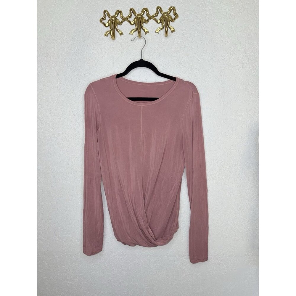 Lululemon Serene Saturday Long Sleeve size 6/8 Modal Quicksand Long Sleeve O